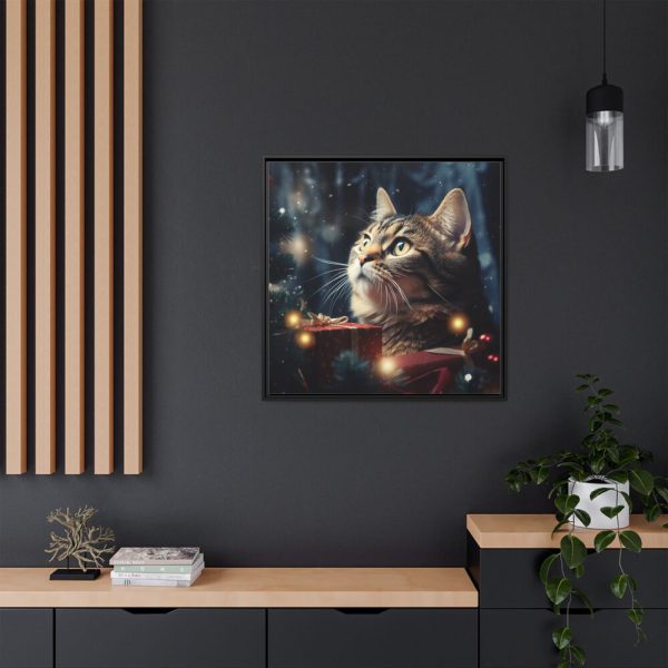 8570496083190708213_2048.jpeg Christmas Cat Framed Canvas