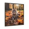 8593281216559240398_2048.jpeg Fluffy Tabby Kitty Laying Framed Canvas