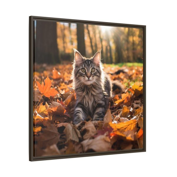 8593281216559240398_2048.jpeg Fluffy Tabby Kitty Laying Framed Canvas