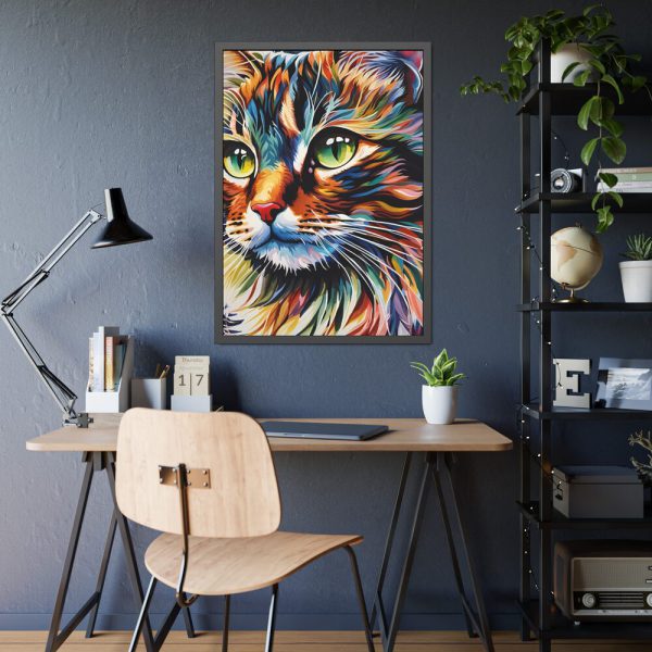 8715763969565013664_2048.jpeg Watercolor Image of Cat Framed Poster