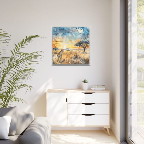 8715825615338646289_2048.jpeg Savanna Watercolor Landscape Framed Canvas