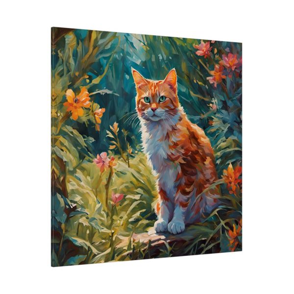 Watercolor Image of Ginger Cat Standard Canvas