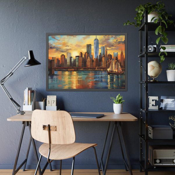 886440254831661437_2048.jpeg New York Cityscape Painting II Framed Poster