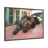 888008601062235594_2048.jpeg Calico Cat On Car Framed Canvas