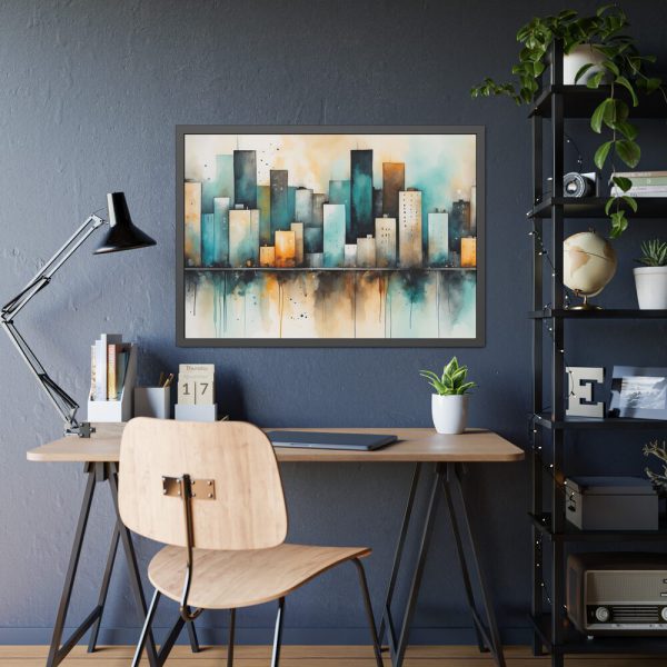 8914968058944736724_2048-1.jpeg Watercolor Cityscape Framed Poster