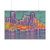 Pop Art Seattle Skyline Print Poster