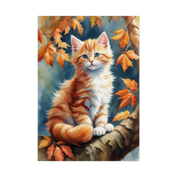 8984220126129961979_2048.jpeg Fluffy Kitten In Tree Poster