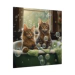 Cats Taking Bubble Bath Standard Canvas