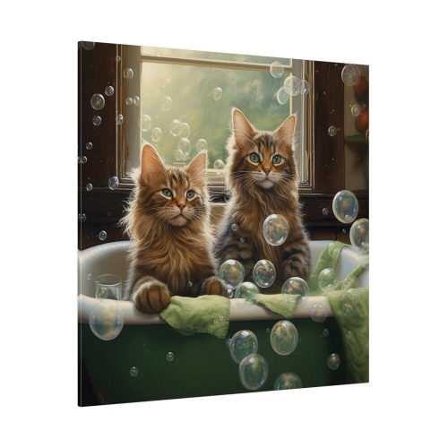Cats Taking Bubble Bath Standard Canvas