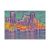 Pop Art Seattle Skyline Print Poster