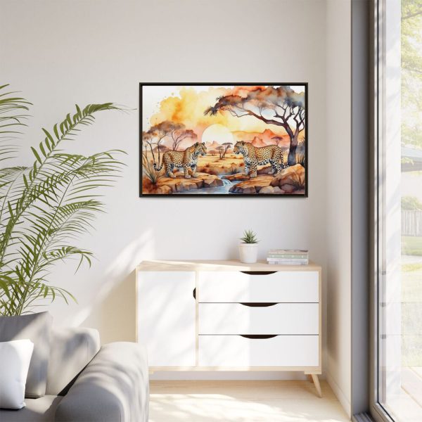 Africa Savanna Cheetah Framed Canvas
