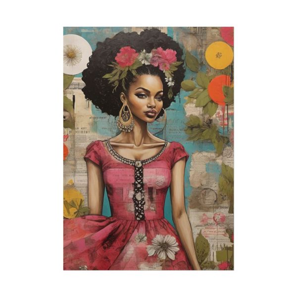 9183914232471001750_2048.jpeg Beautiful Black Woman Abstract Montage Art Poster