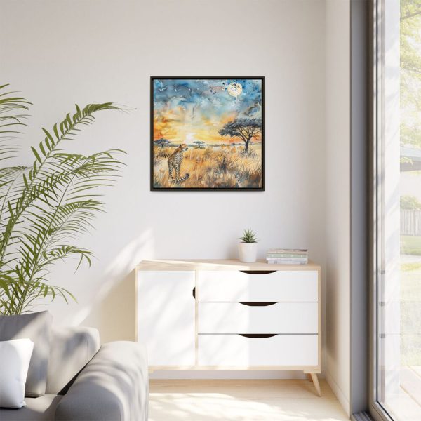 9208293017591101493_2048.jpeg Savanna Watercolor Landscape Framed Canvas
