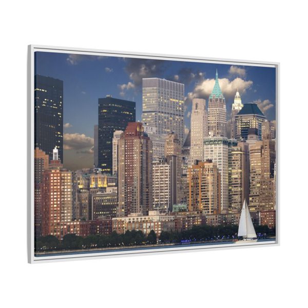 9226172207080493625_2048.jpeg New York Skyline View Framed Canvas