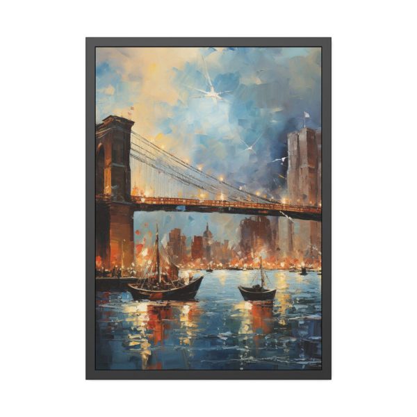 923718858321002505_2048-1.jpeg Brooklyn Bridge Painted Art I Framed Poster