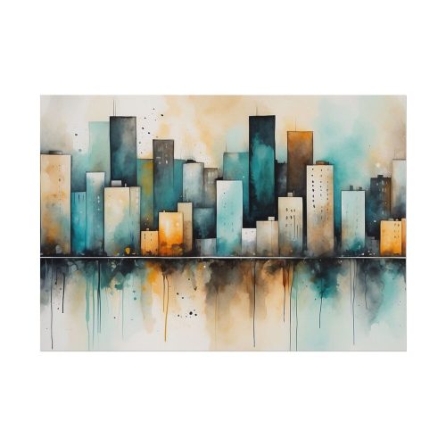 Watercolor Cityscape Poster