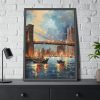 9277809723729920804_2048.jpeg Brooklyn Bridge Painted Art I Framed Poster