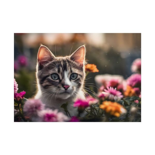 933894746800105657_2048.jpeg Cat Kitten Flowers Blossoms Poster