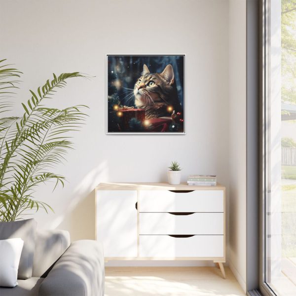 9408551142184771892_2048.jpeg Christmas Cat Framed Canvas