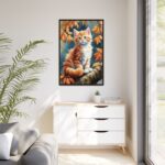 Fluffy Kitten In Tree Framed Canvas - Image 7