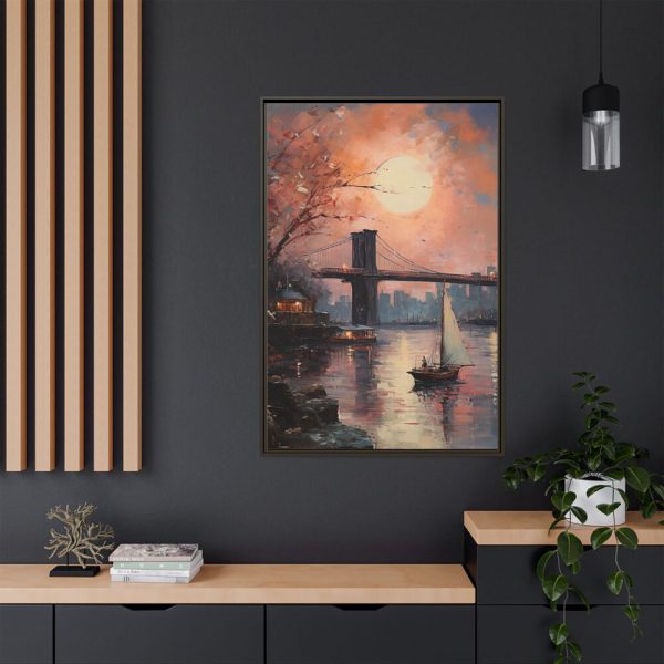 9487844209488612171_2048.jpeg Brooklyn Bridge Painted Art II Framed Canvas