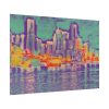 Pop Art Seattle Skyline Print Poster