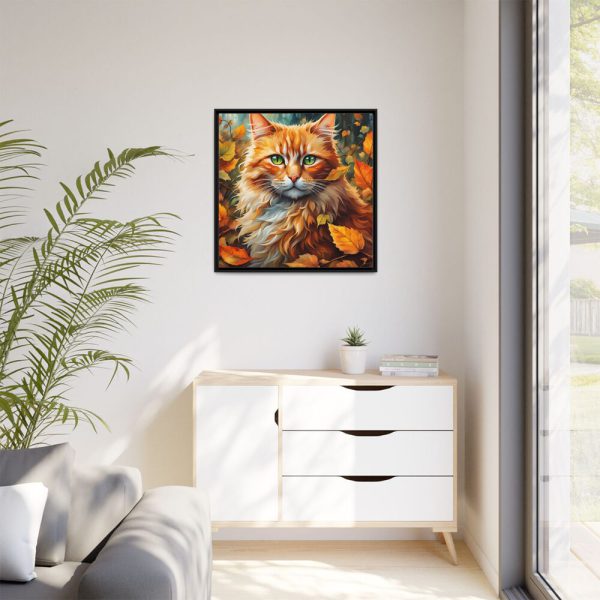 9626789108951554715_2048.jpeg Ginger Cat in Autumn Framed Canvas