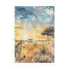 Savanna Watercolor Landscape Poster