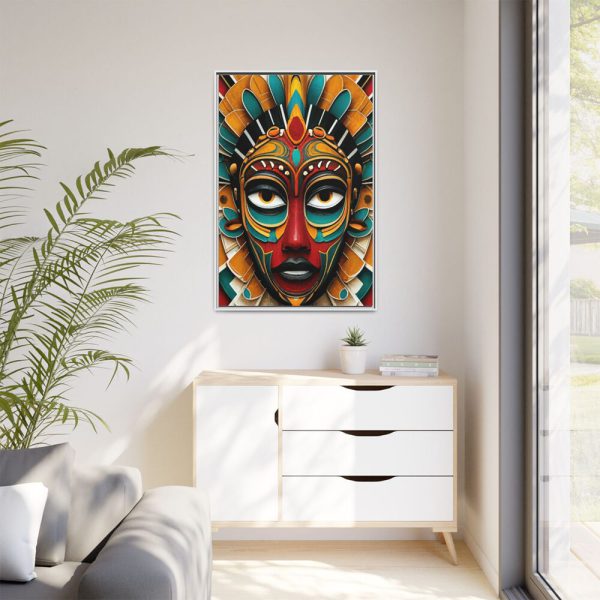 9675764884359477118_2048.jpeg African Tribal Mask Framed Canvas