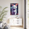 9682923345915247_2048.jpeg White Cat Anime Illustration Framed Canvas