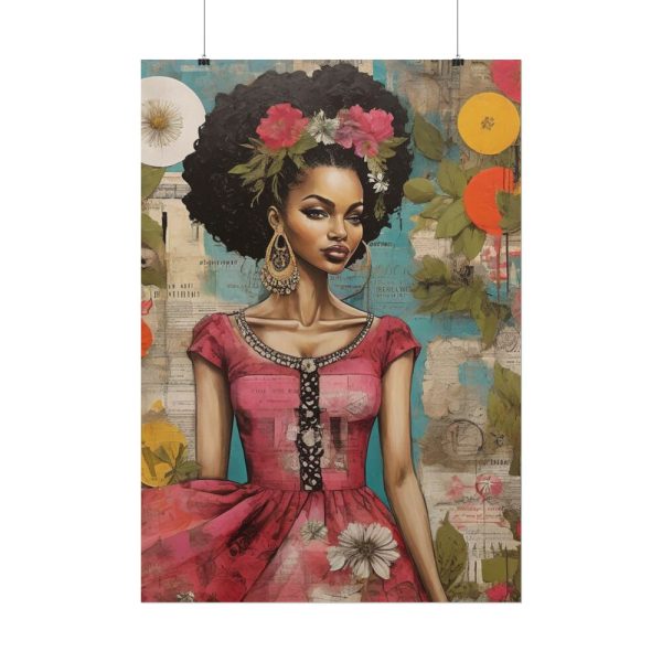 9707728334525142939_2048.jpeg Beautiful Black Woman Abstract Montage Art Poster