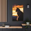 9740428219234474558_2048.jpeg Sunset Kitty Art Framed Canvas