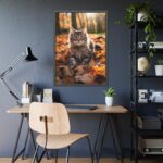 Fluffy Tabby Kitty Laying Framed Poster - Image 7