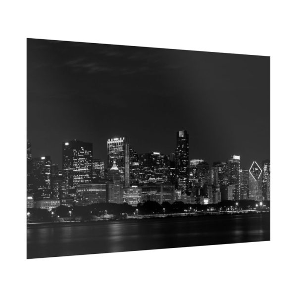 9878560250754410141_2048.jpeg Chicago Skyline At Night Poster