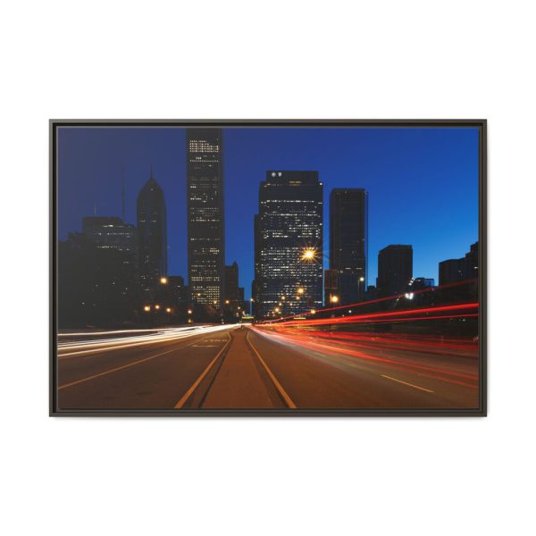 9884190494077590715_2048.jpeg City Traffic At Night Framed Canvas