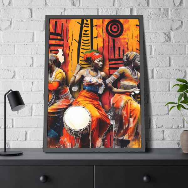 9911891874215635770_2048.jpeg Native African Musicians Framed Poster