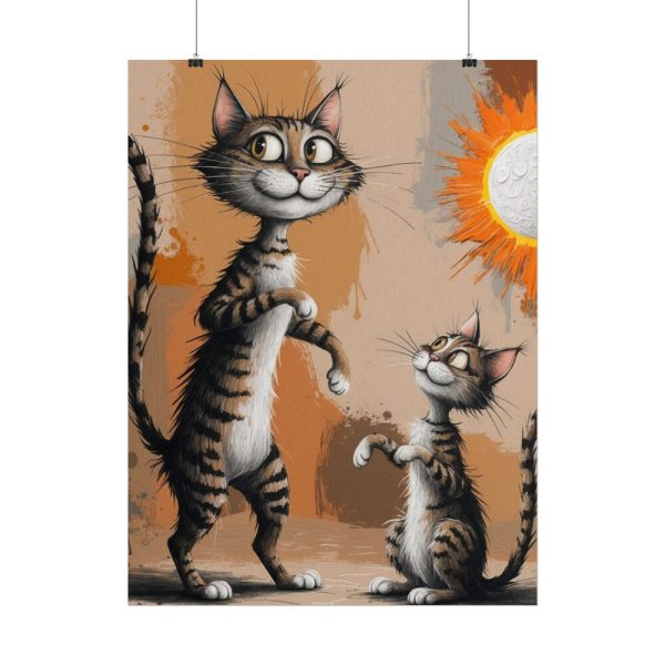 Cute Cat Characters Art Print Poster