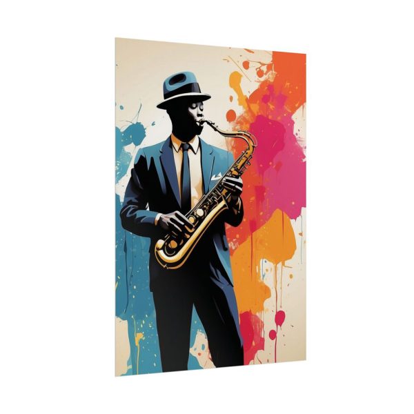 10014684982314862280_2048.jpeg Abstract Saxophone Jazz Player Art Poster