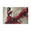 10028954925785514358_2048.jpeg Stylized Woman in Flowing Red Dress Standard Canvas
