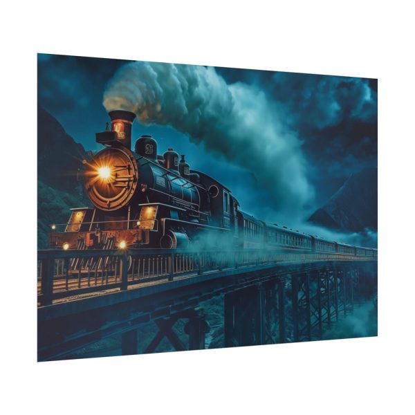 10029621439404671427_2048.jpeg Steam Locomotive On A Bridge Poster