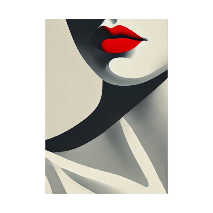 Minimalist of Woman's Lower Face Poster - Image 6
