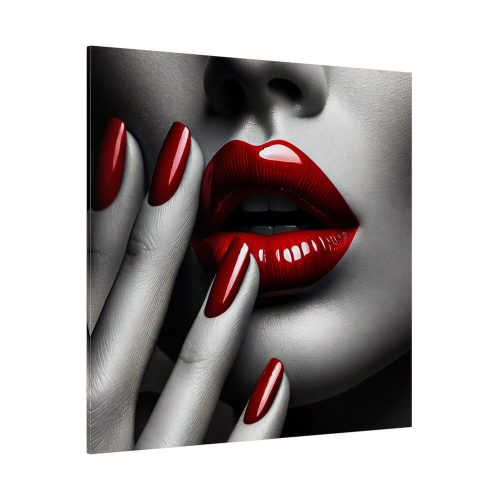 High-Contrast Close-Up of Woman's Face Standard Canvas