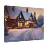 10240477896030396570_2048.jpeg Half Timbered Cottage In Winter Standard Canvas