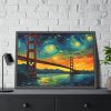 Colorful and Dramatic Golden Gate Bridge Framed Poster
