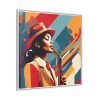 10357010687584842444_2048.jpeg Beautiful Black Woman Jazz Musician Framed Canvas