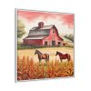 10381433976752647835_2048.jpeg Farm Barn With Horse Framed Canvas