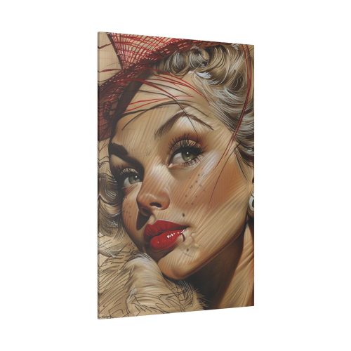 Vintage Glamor Portrait Standard Canvas