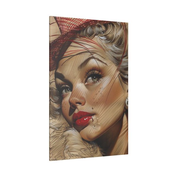 Vintage Glamor Portrait Standard Canvas