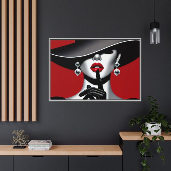 10467363168442844050_2048.jpeg The woman With Large Black Hat Framed Canvas