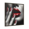 10530873431723557104_2048.jpeg High-Contrast Close-Up of Woman's Face Framed Canvas